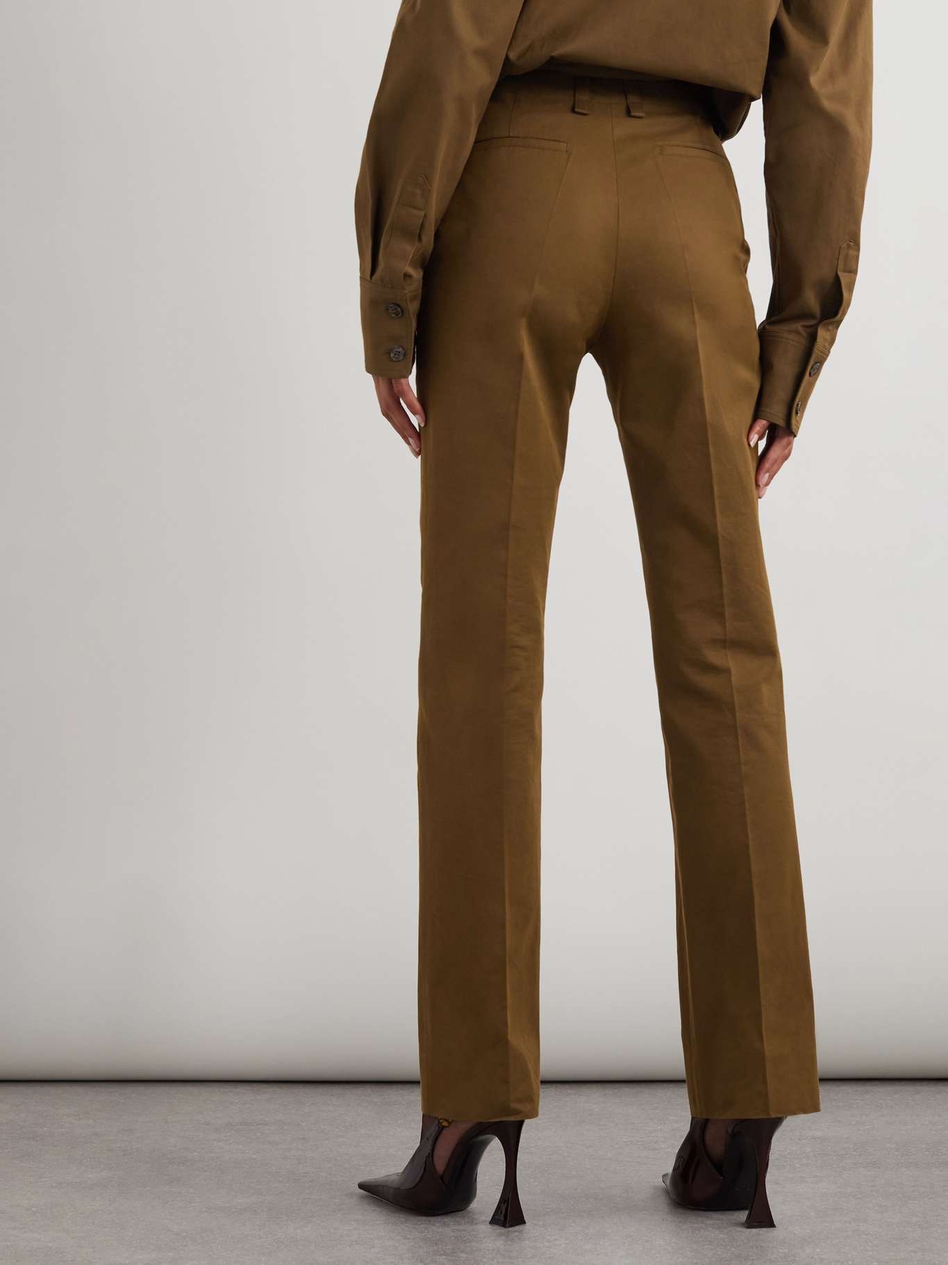Cotton-drill straight-leg pants - 3