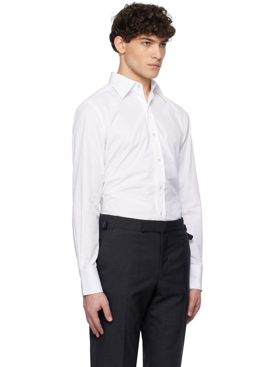 White Poplin Slim Fit Shirt - 2