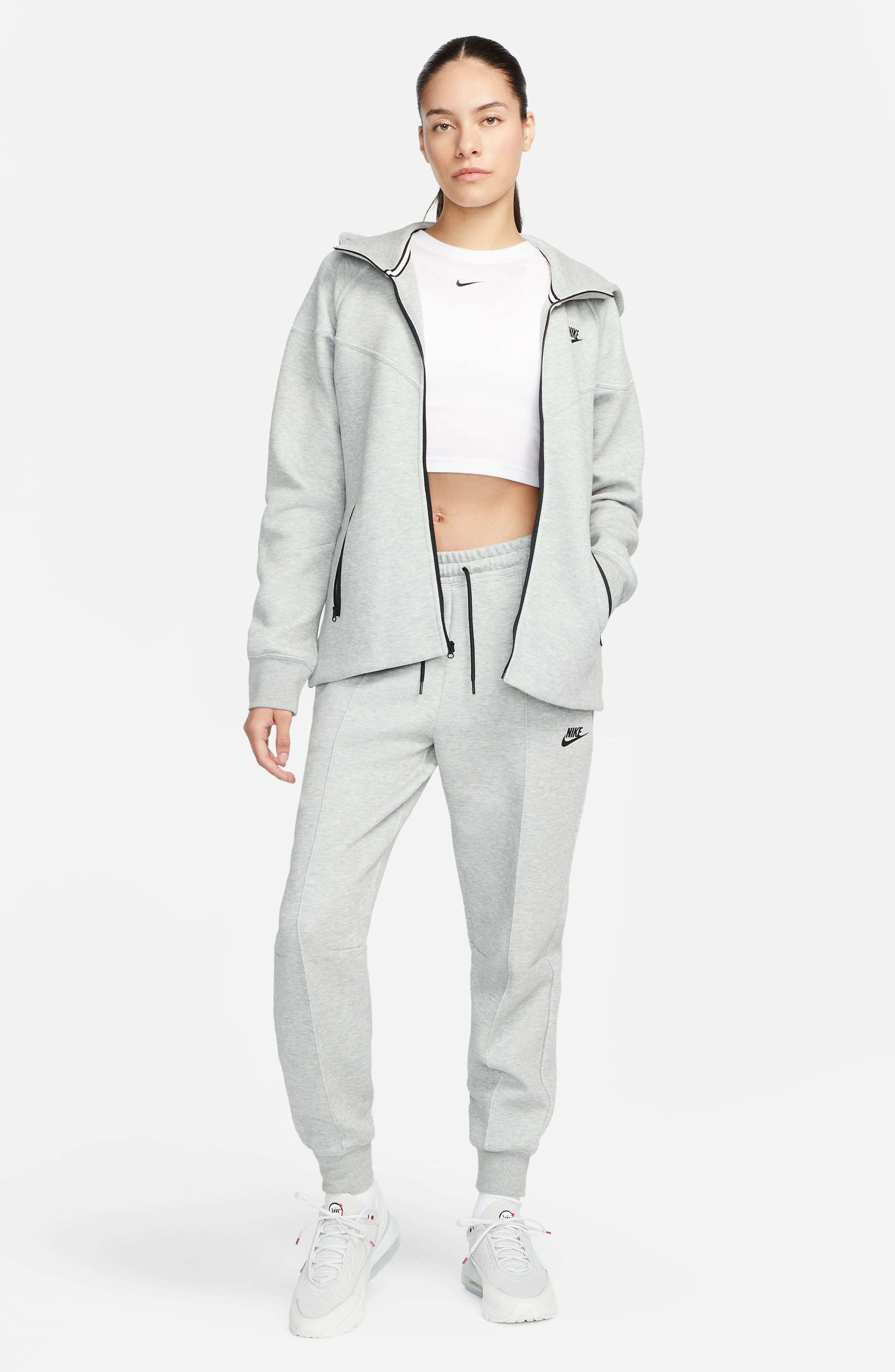 Nike Sportswear Tech Fleece Windrunner Zip Hoodie in 063 D Gr H/black at Nordstrom - 9