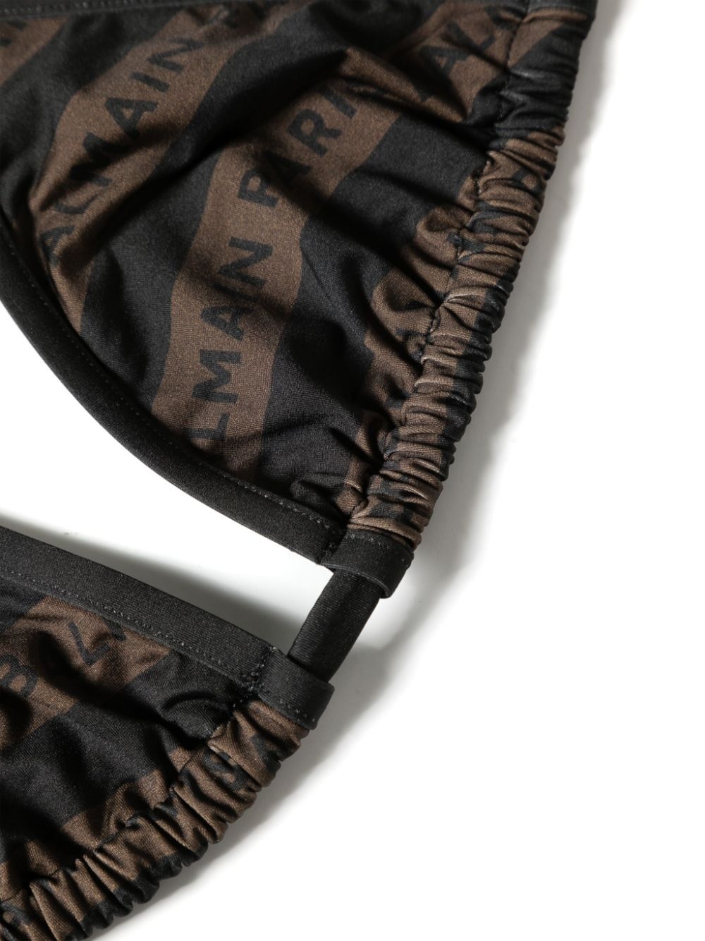 logo-print striped bikini - 3