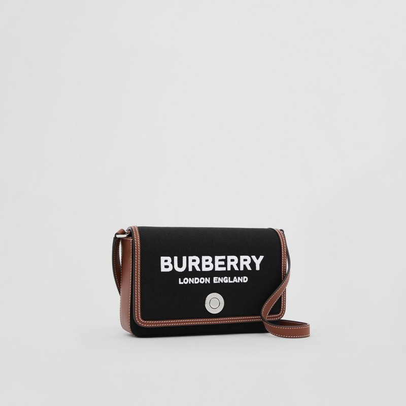 Technical Cotton and Leather Penny Bag 8