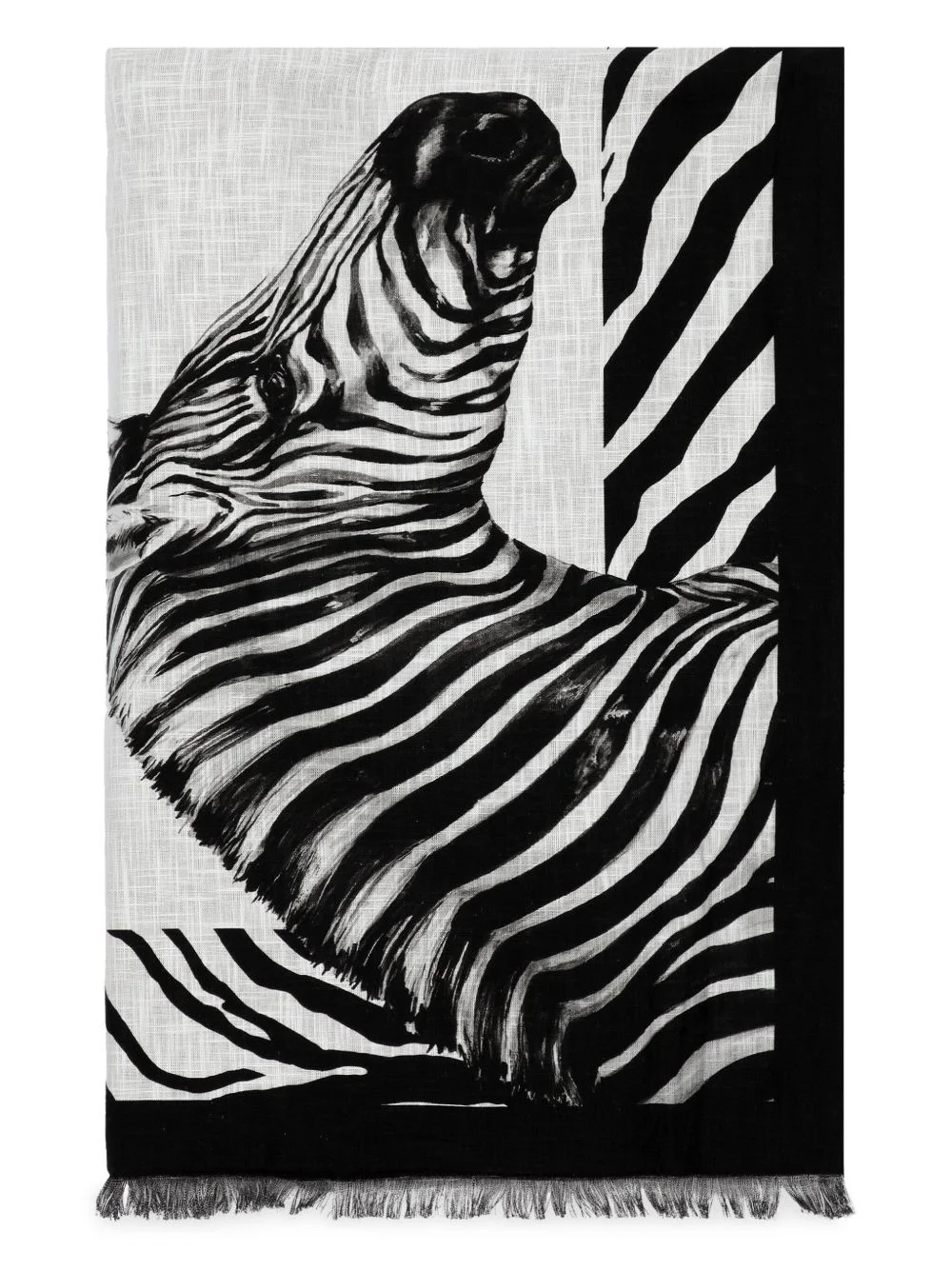 zebra-print beach towel - 1