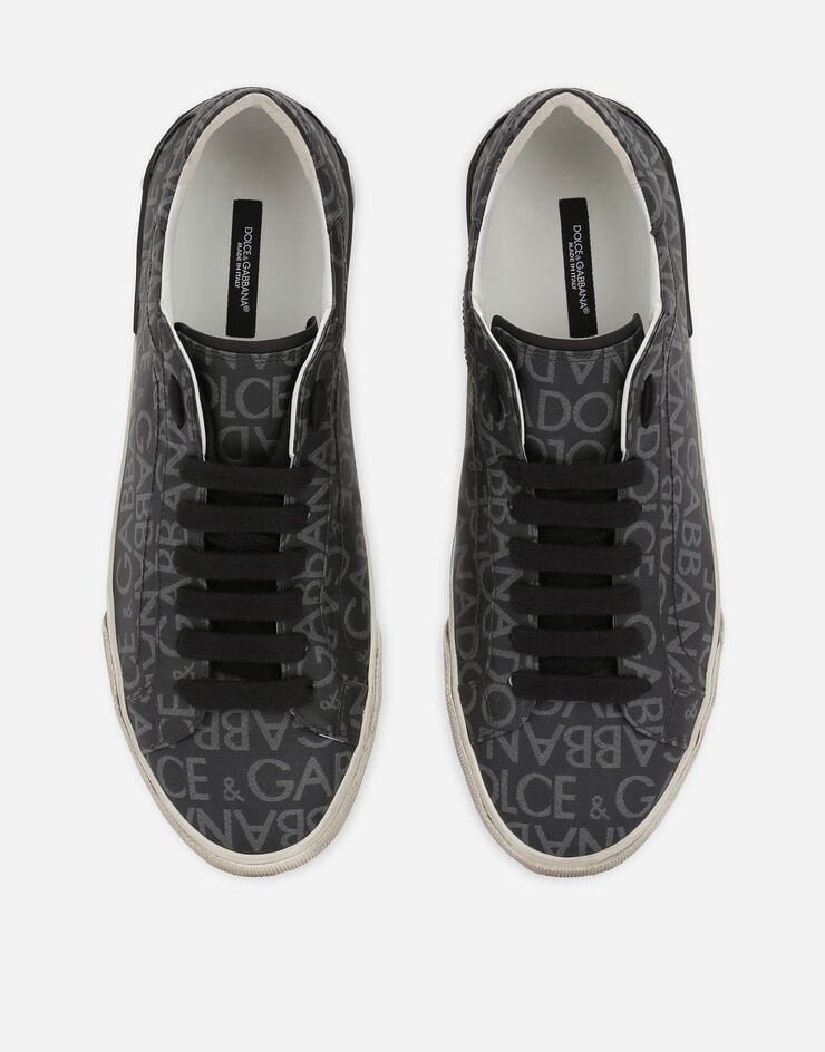 Coated jacquard Portofino Vintage sneakers - 4