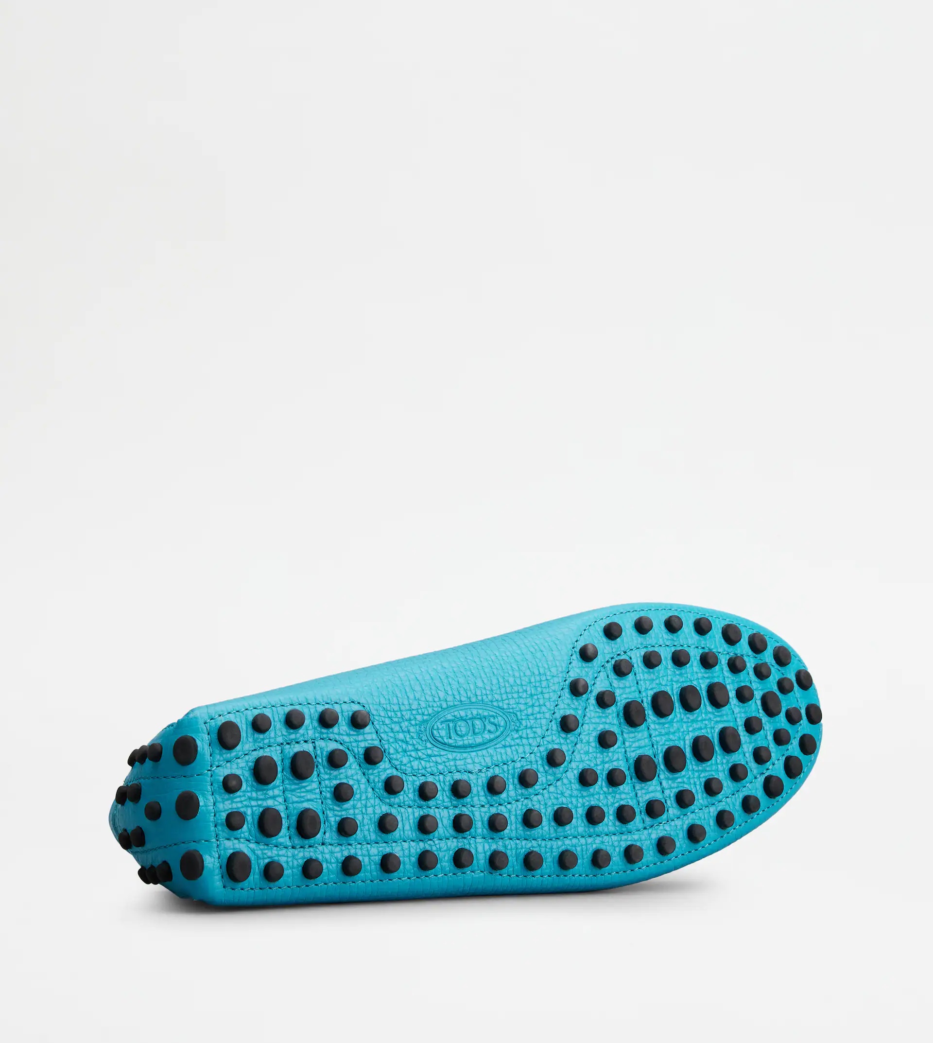 TOD'S GOMMINO DRIVING SHOES IN LEATHER - LIGHT BLUE - 4