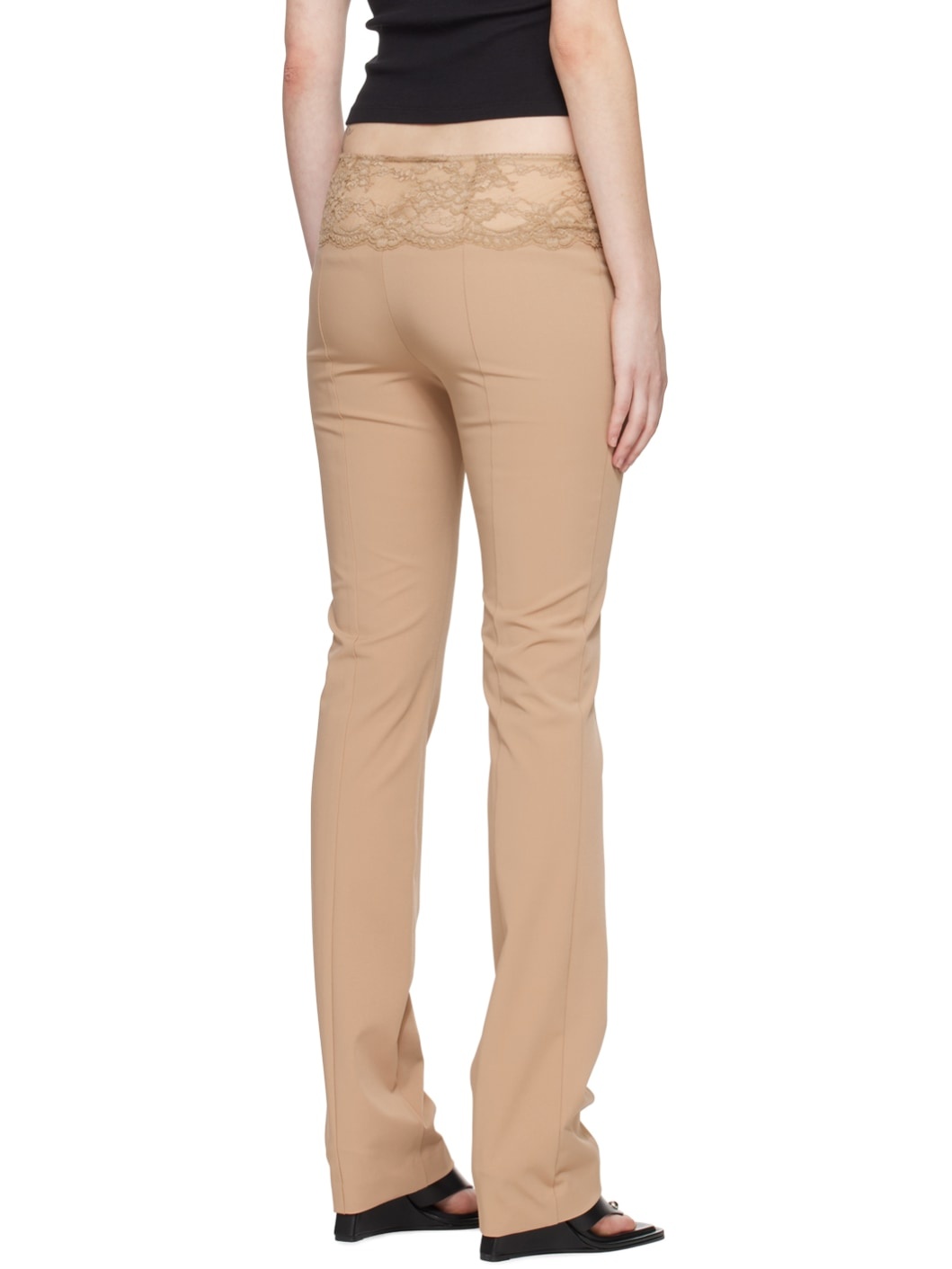 Taupe Slim Trousers - 3