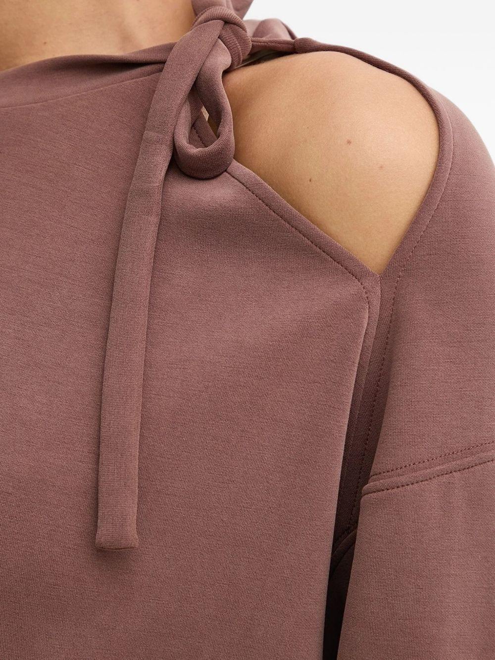 tie-detail cut-out sweater - 4