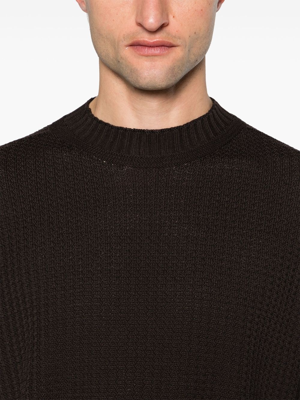crew-neck cotton jumper - 5