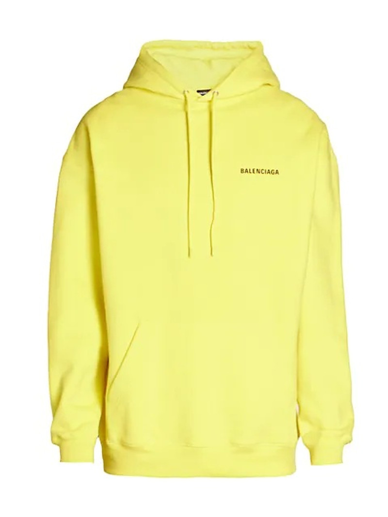 Yellow Medium Fit Logo Hoodie - 1