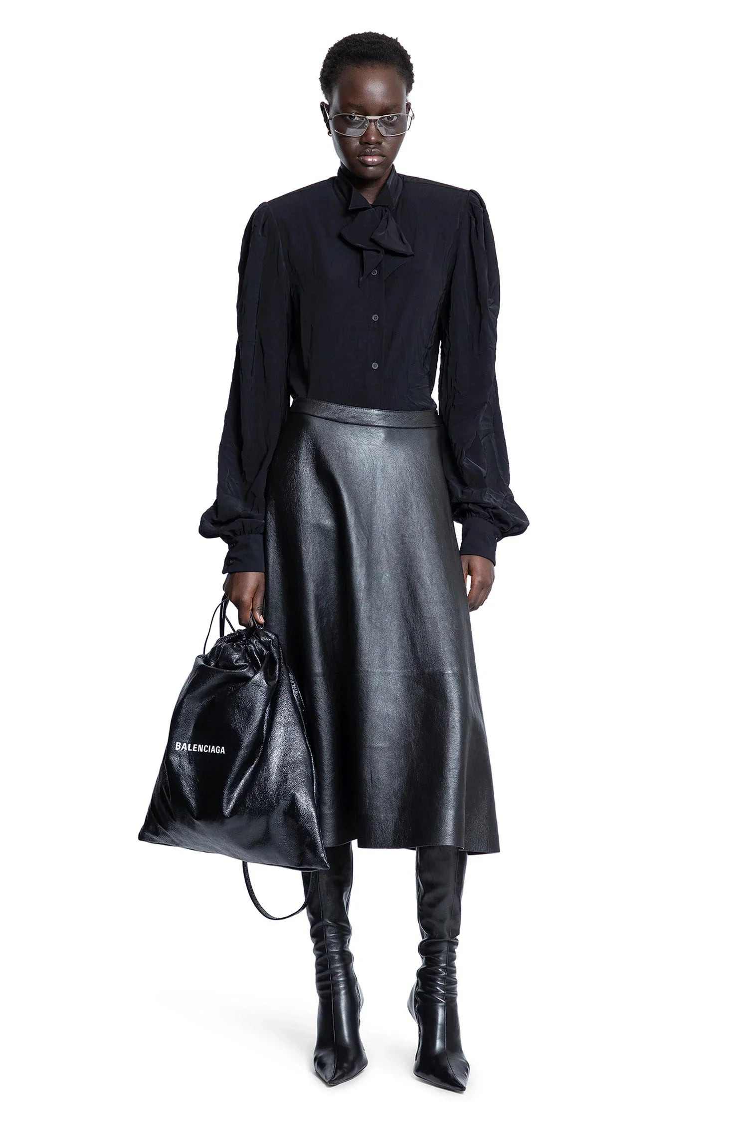 Bow-Blouse-In-Fluid-Technical-Crepe - 5