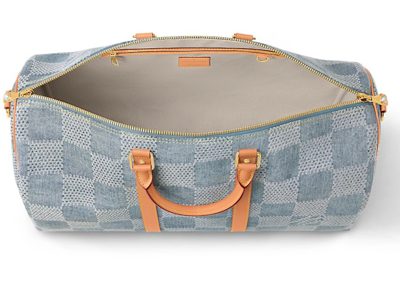 Louis Vuitton Keepall Bandouliere 50 Damier Denim 3D Blue Denim - 3