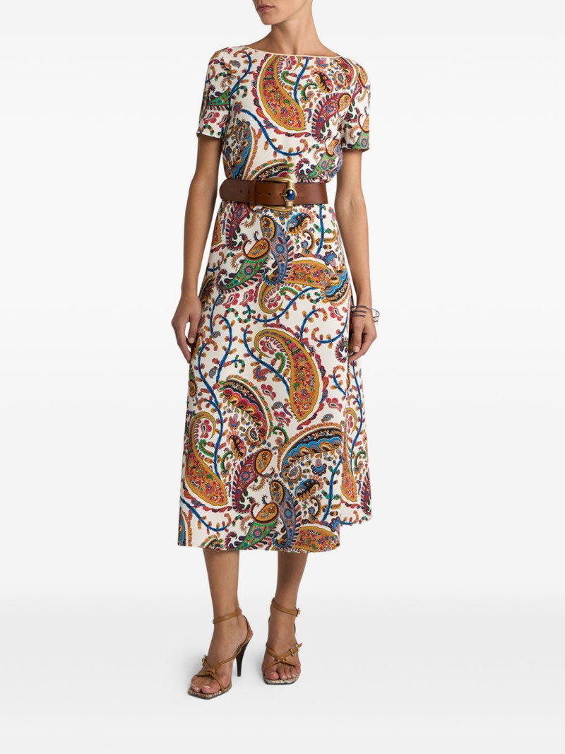 Etro paisley-print midi dress outlook