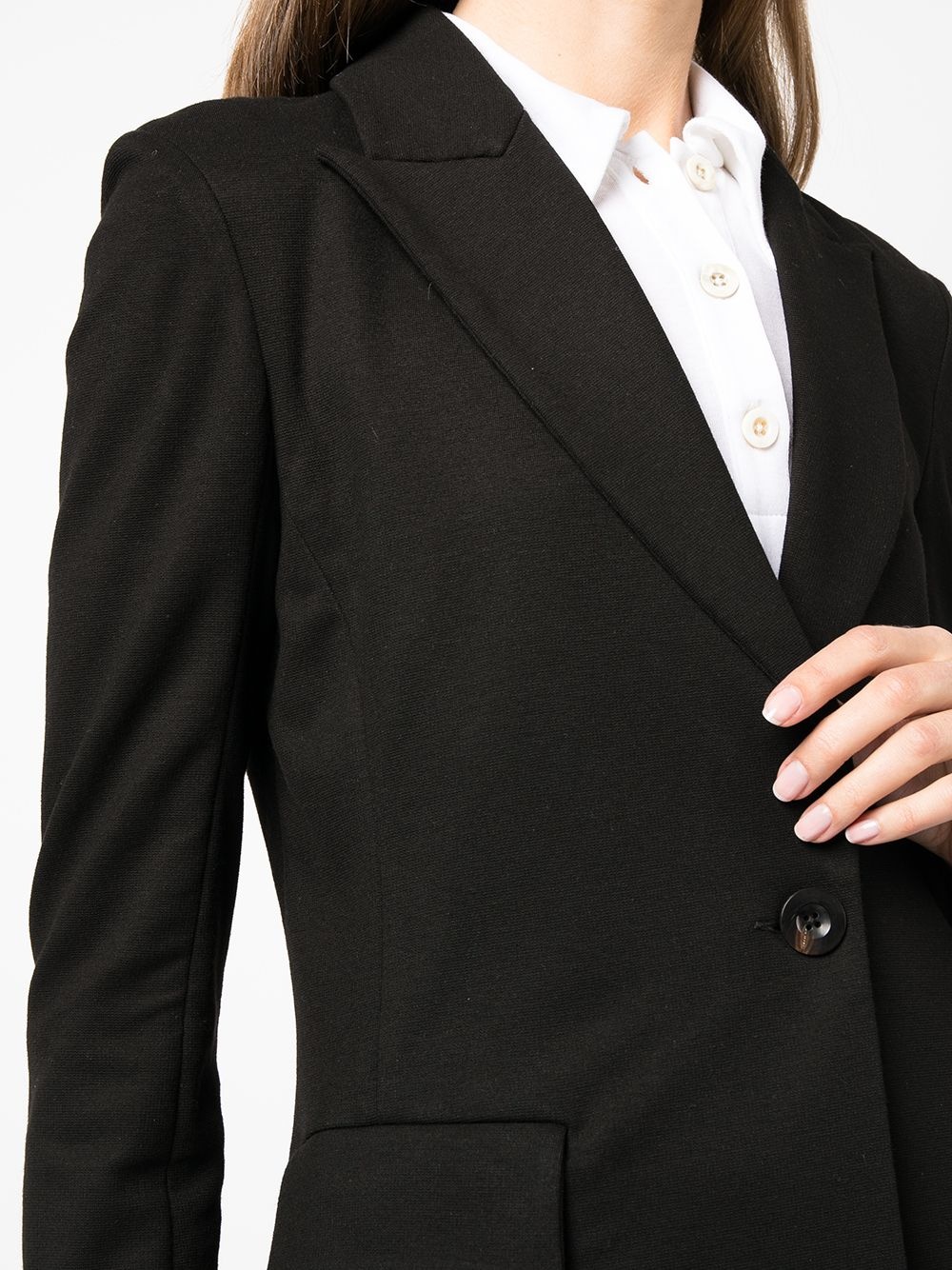 single-breasted cotton blazer - 5