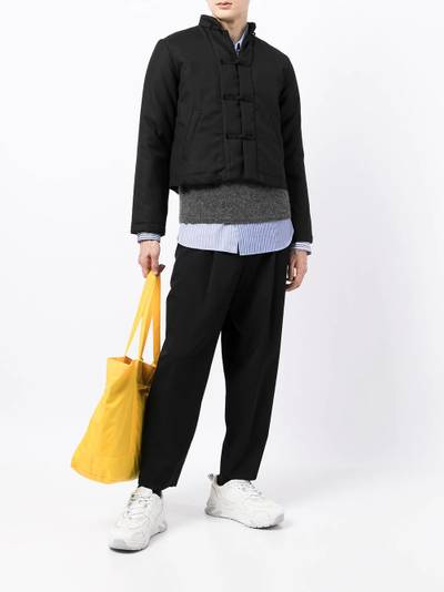 Comme des Garçons SHIRT buttoned-up cropped bomber jacket outlook