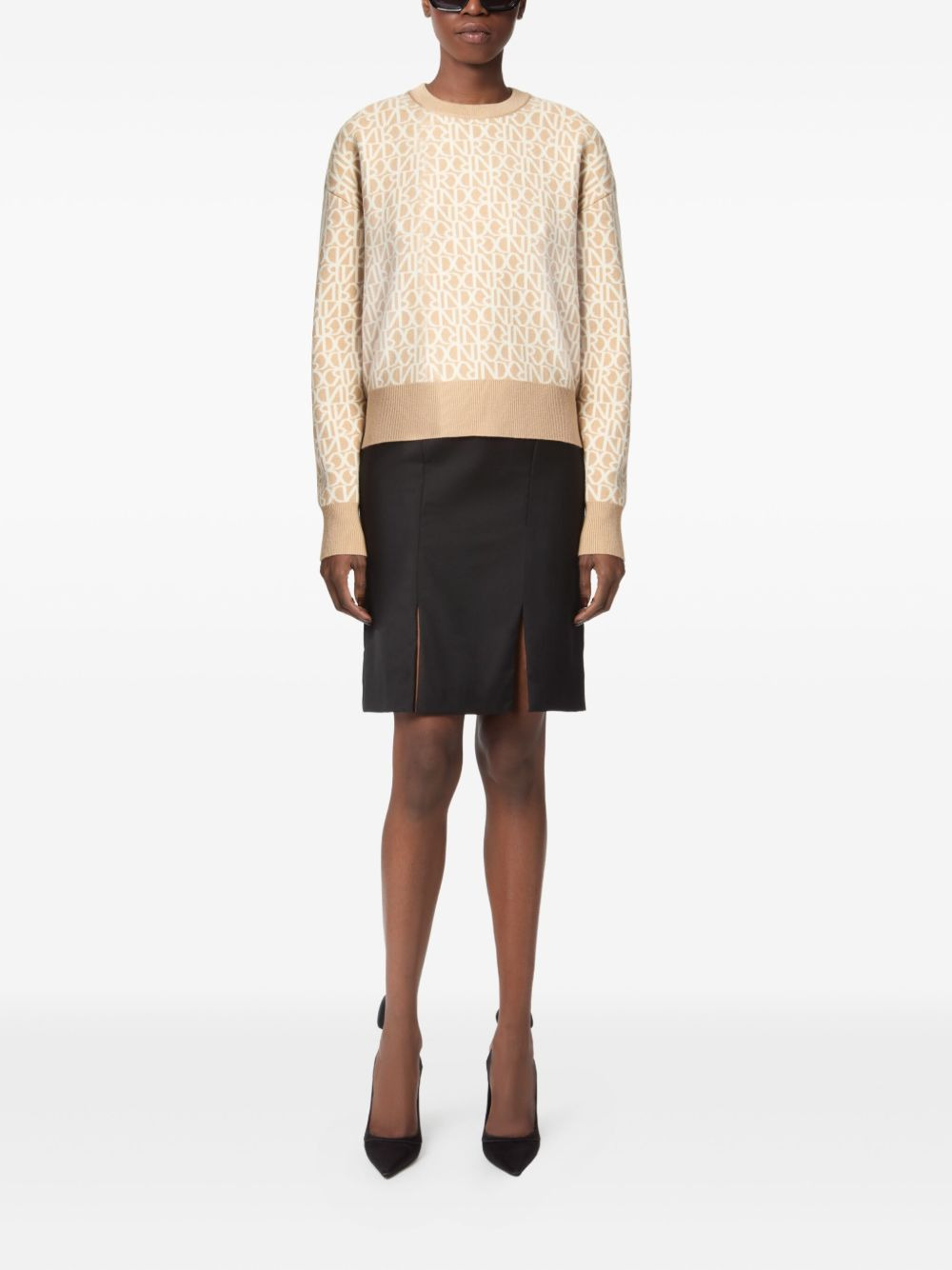 monogram wool sweater - 2