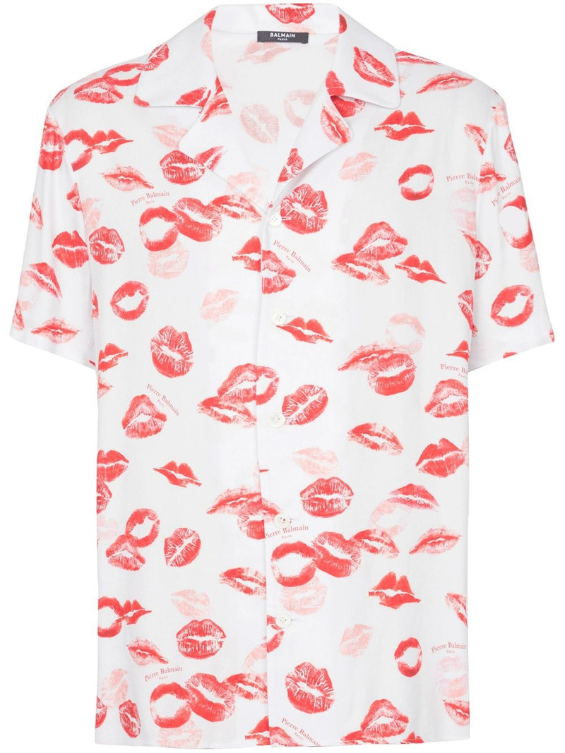 kiss-print pyjama shirt 1