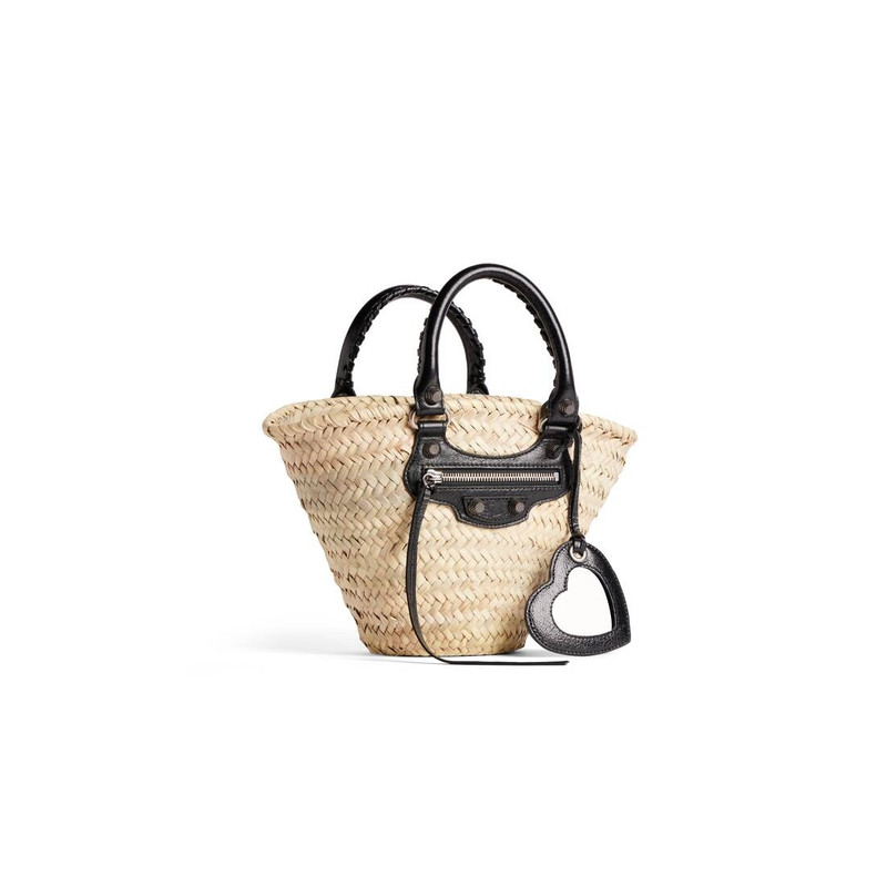 BALENCIAGA Women's Le Cagole Small Basket  in Natural outlook