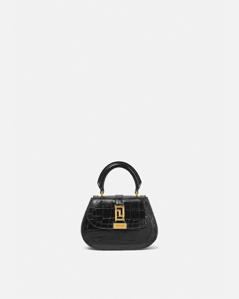 Croc-Effect Greca Goddess Mini Bag 1