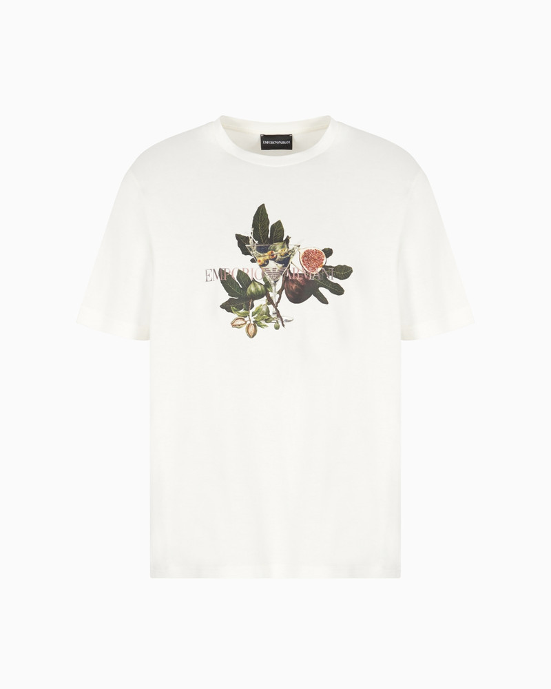 ASV JERSEY T-SHIRT WITH GOBLET AND FOLIAGE PRINT 1