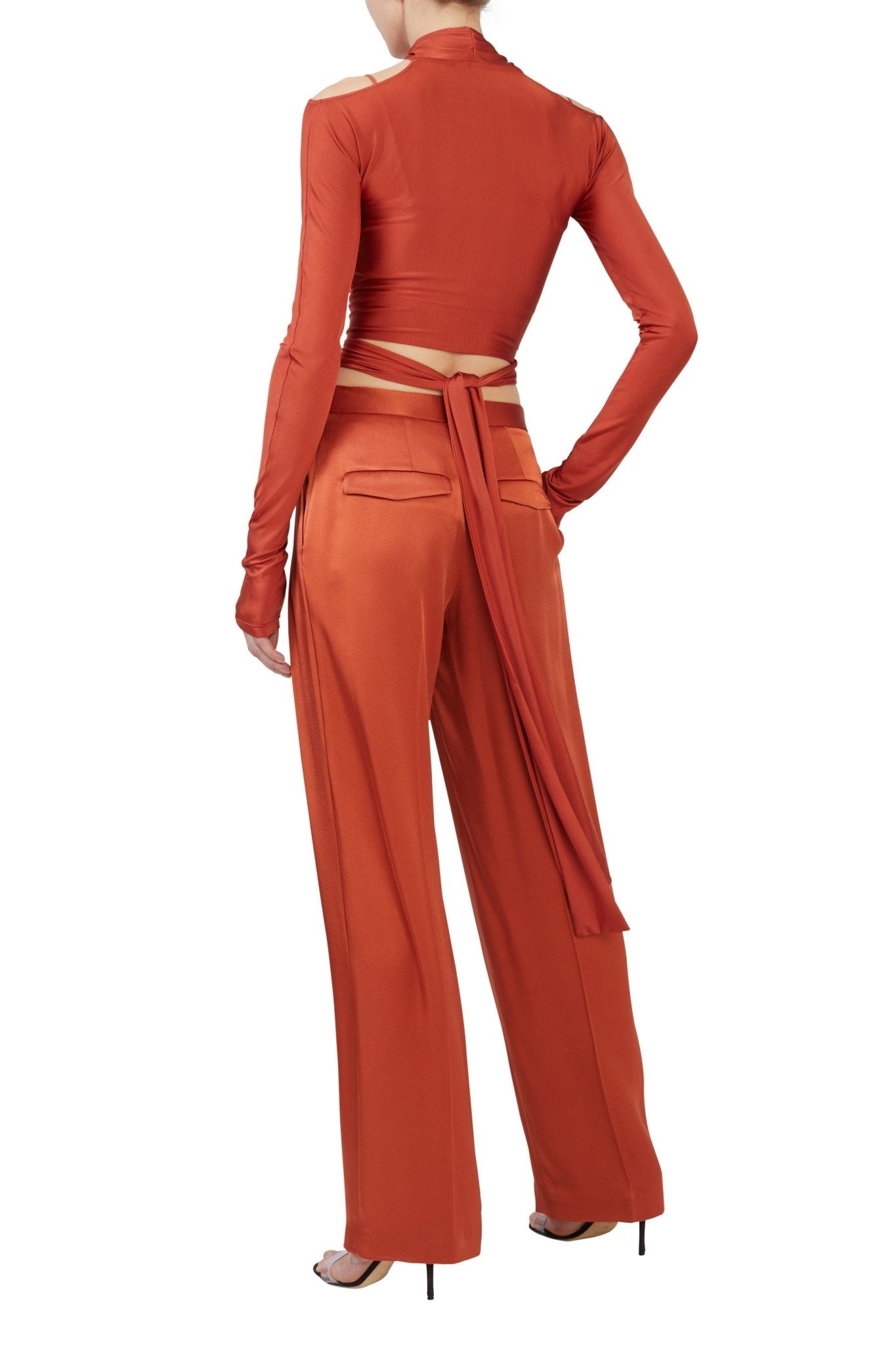 Satin Low Waisted Trouser - 4