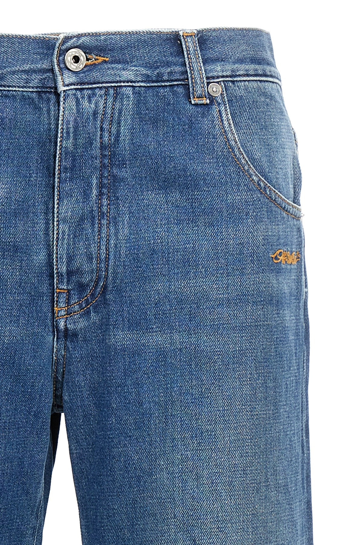 Logo embroidery jeans - 3