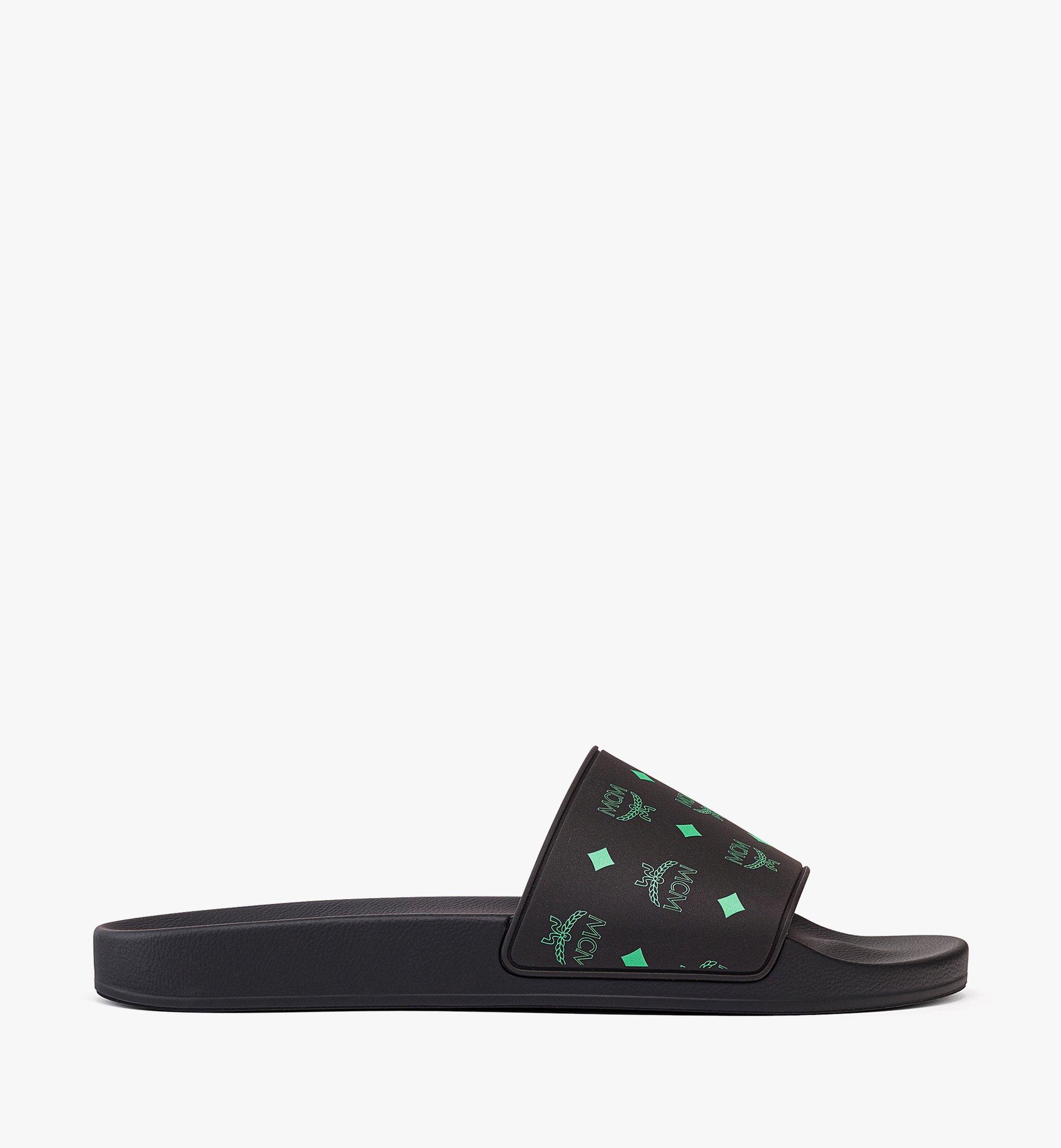 Men’s Color Splash Monogram Print Rubber Slides - 4