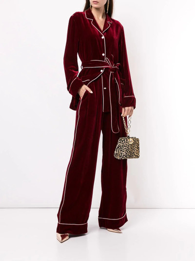 Dolce & Gabbana belted velvet blouse outlook