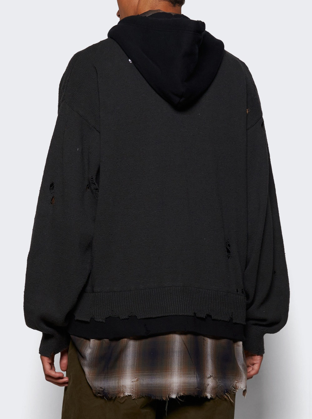 Triple Layered Knit Cardigan Black - 4