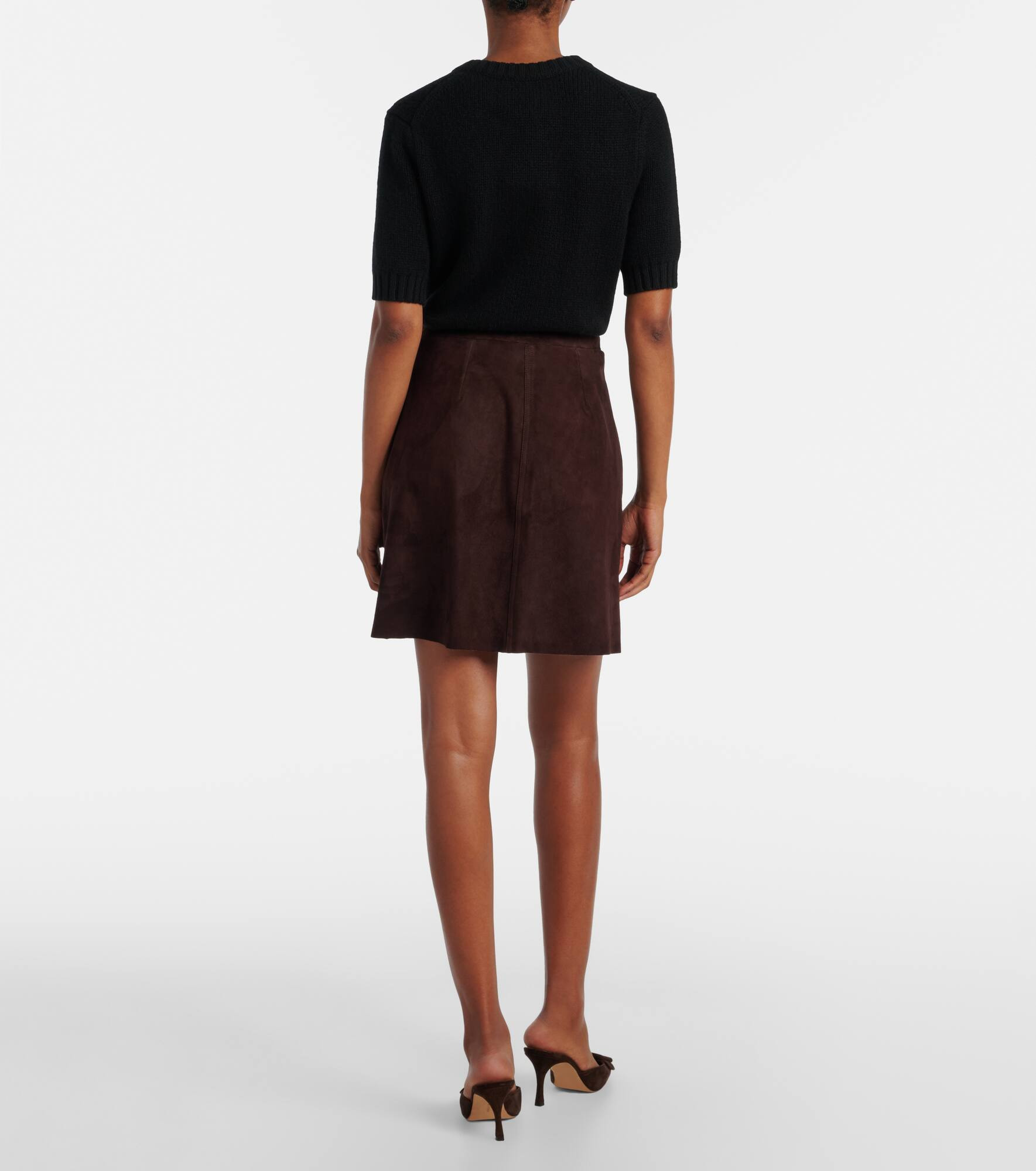 Lucie 22 high-rise suede miniskirt - 3