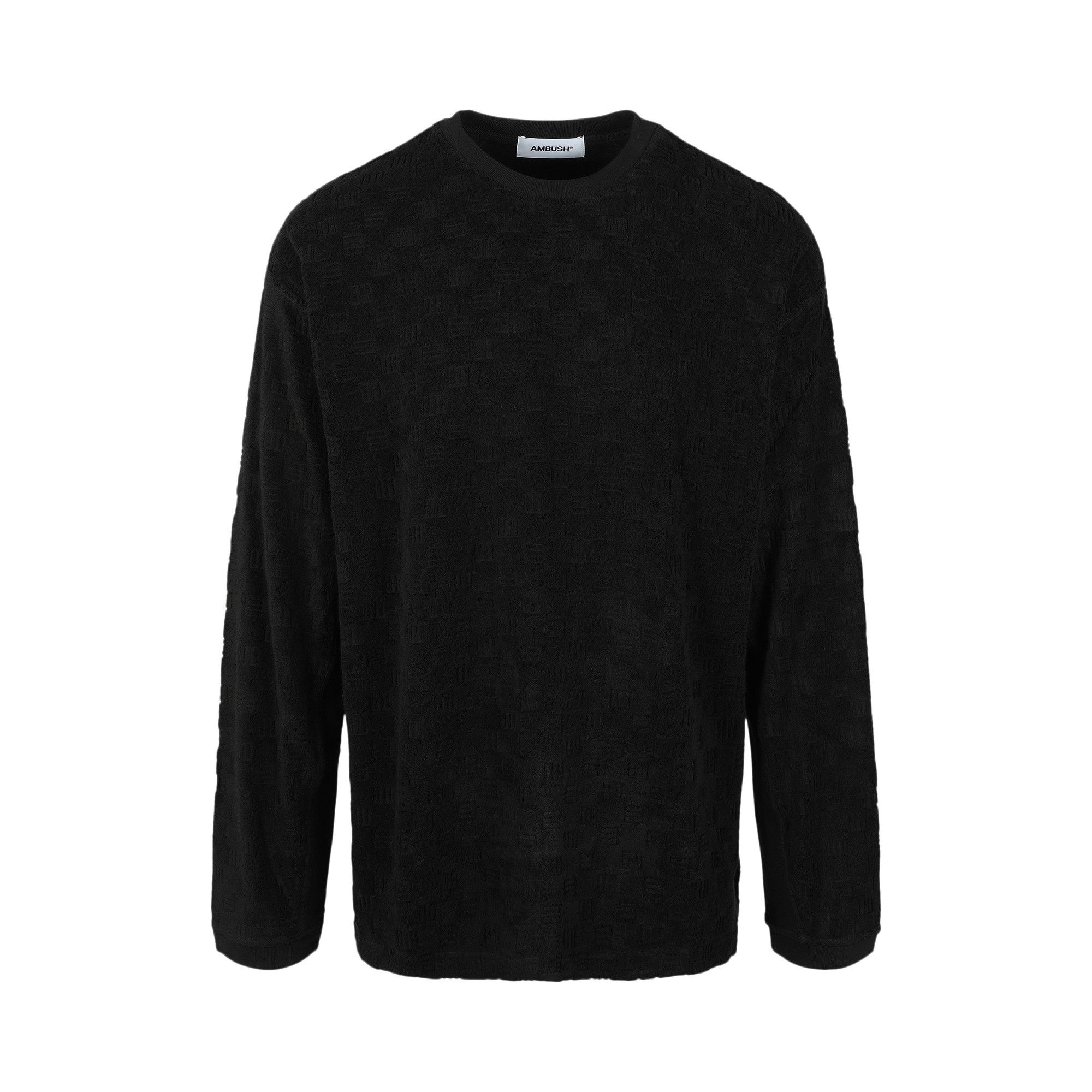 Ambush Monogram Crewneck Sweatshirt 'Black' - 1