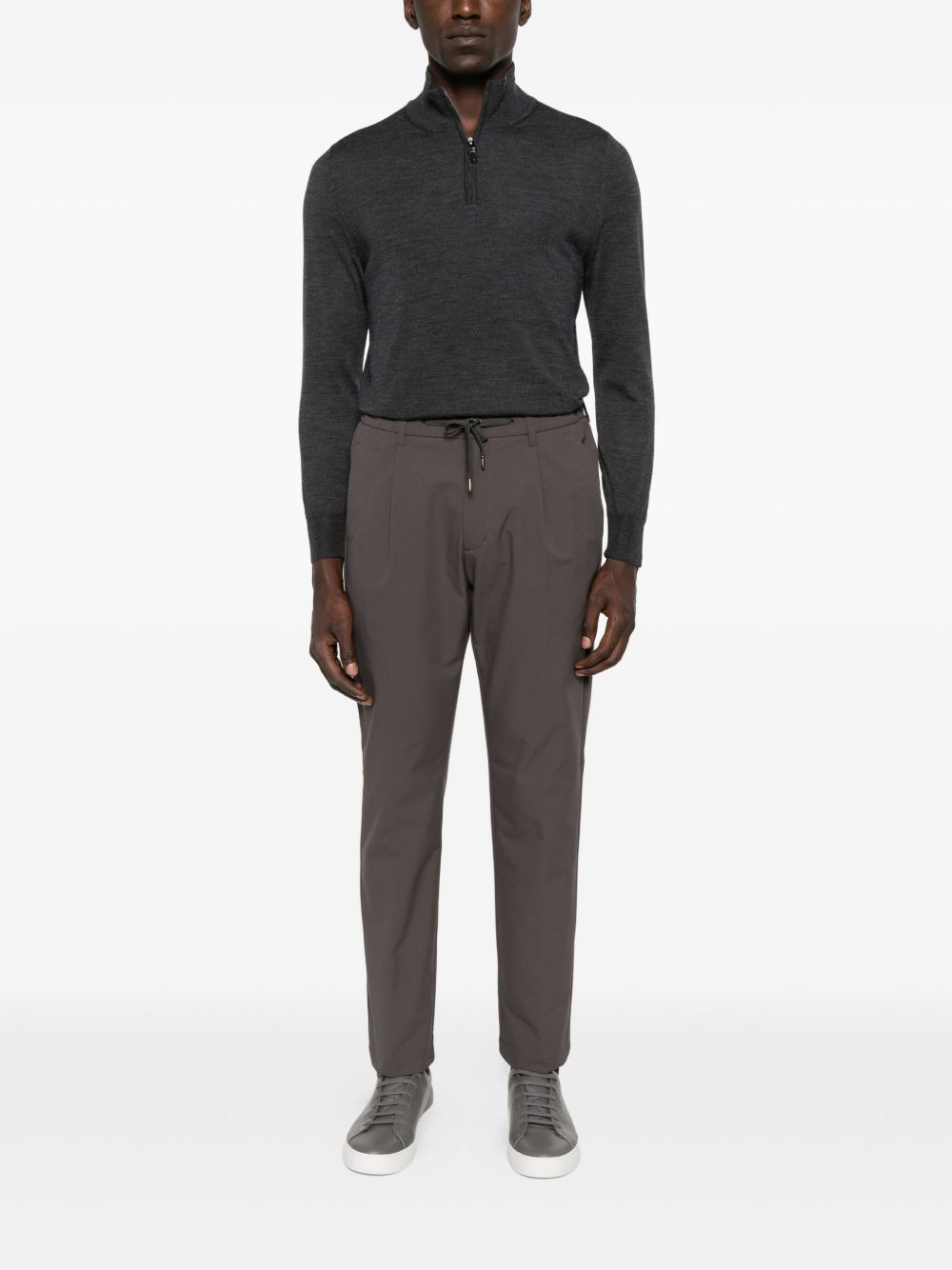 pleated drawstring trousers - 2