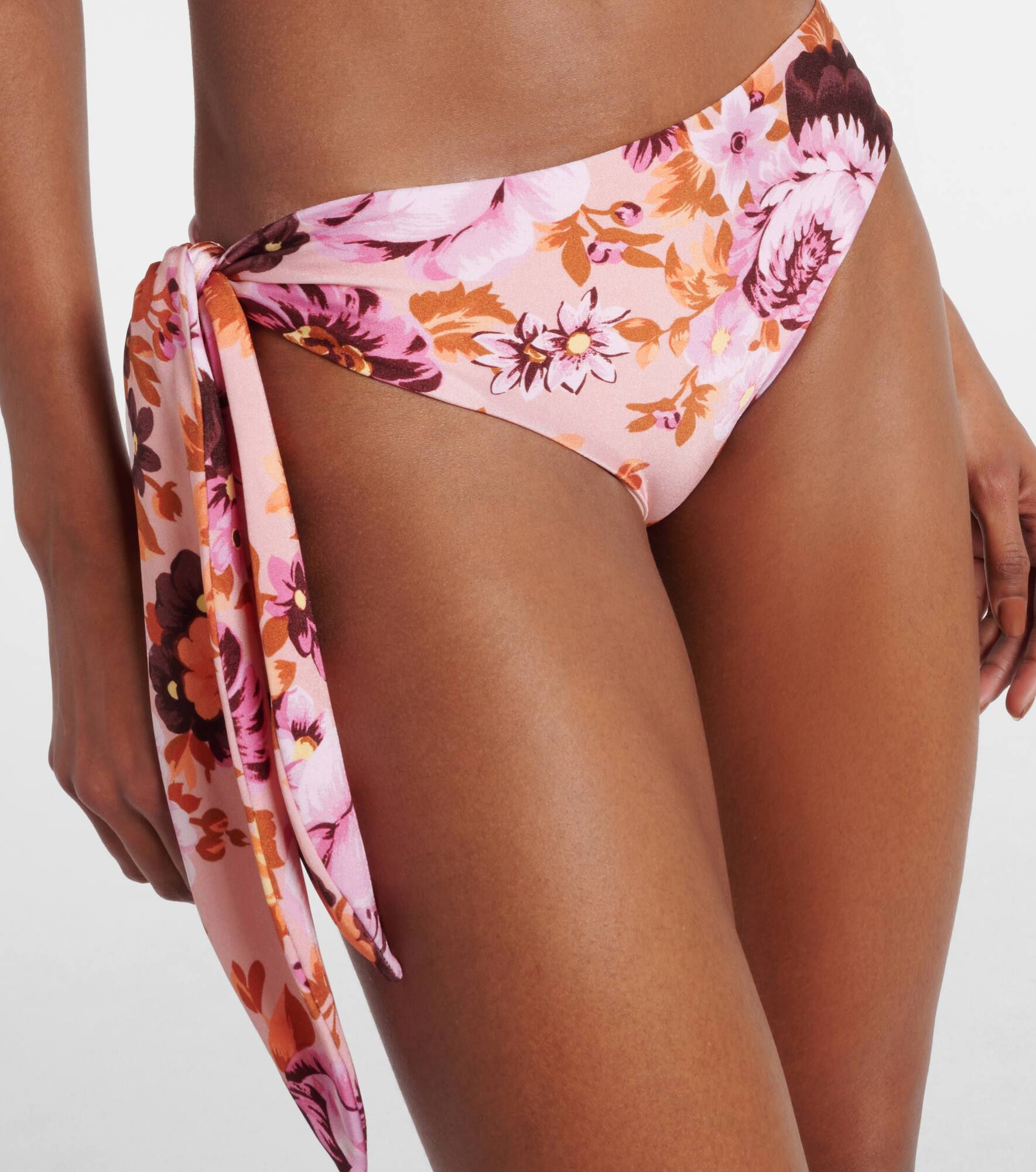 Floral low-rise bikini bottoms - 4