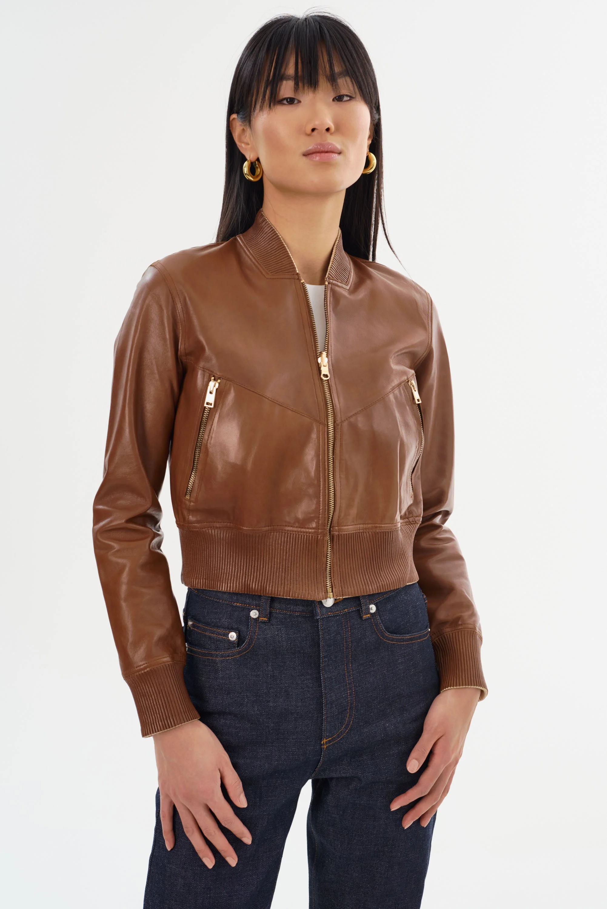 KORDELLA | Reversible Leather Bomber Jacket - 1