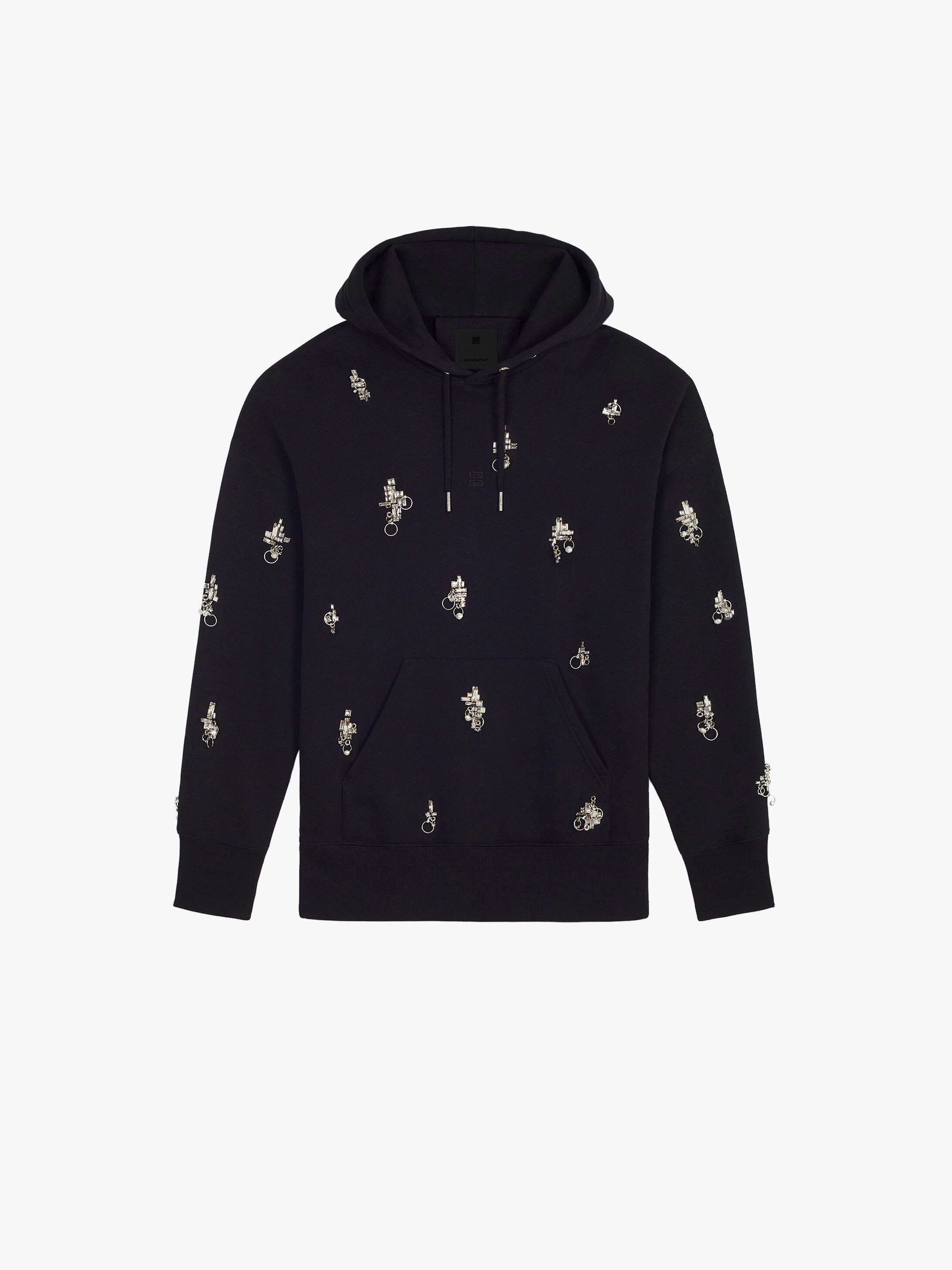 OVERSIZED SWEATSHIRT WITH JEWELRY EMBROIDERIES - 1
