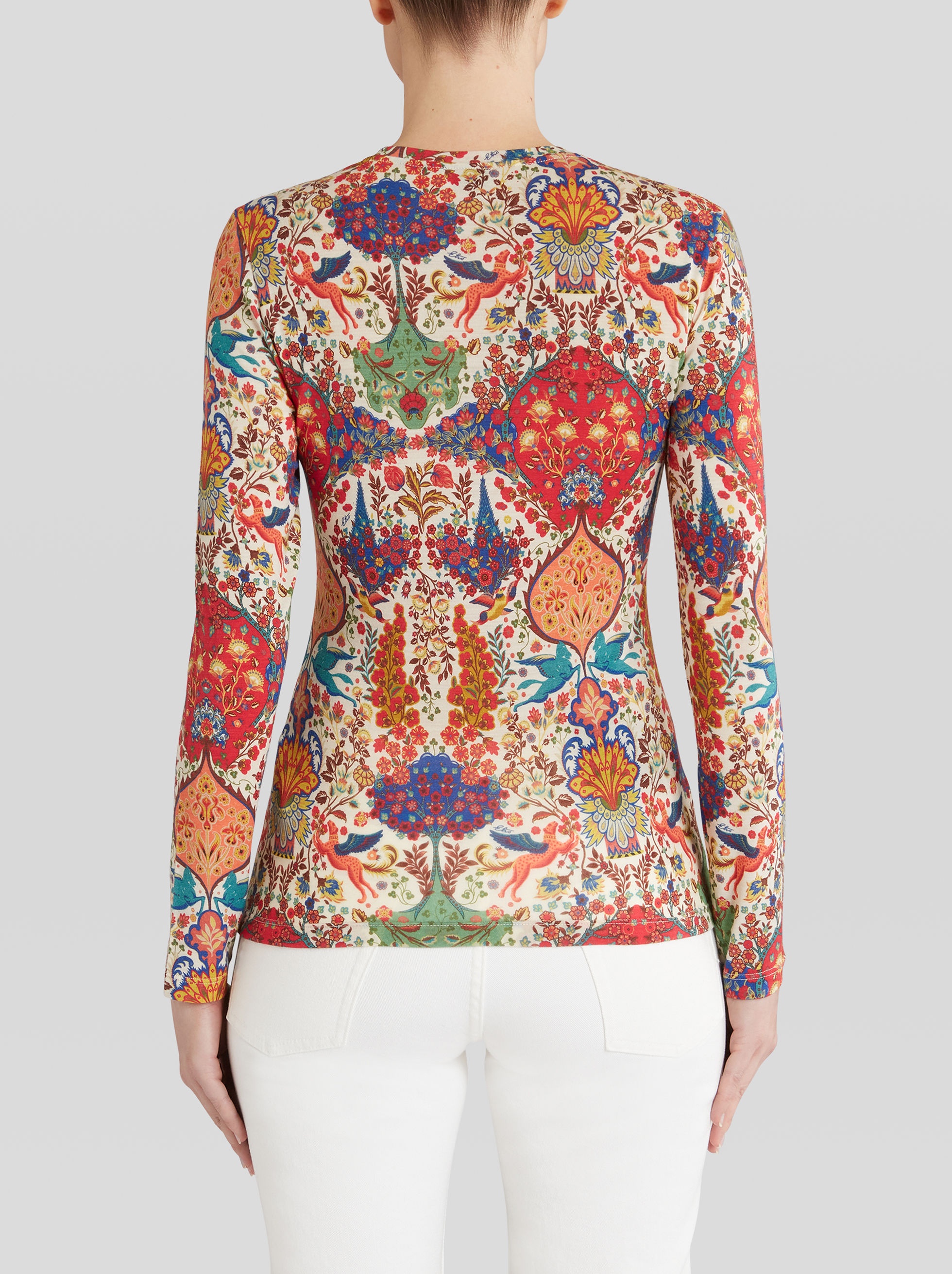 JERSEY JUMPER WITH FLORAL PRINT AND PEGASO - 4