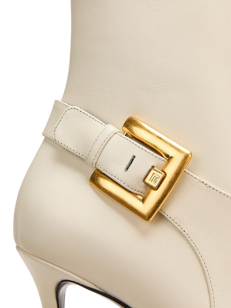 Women's Anthem 95MM Leather Ankle Boots - Cream 6