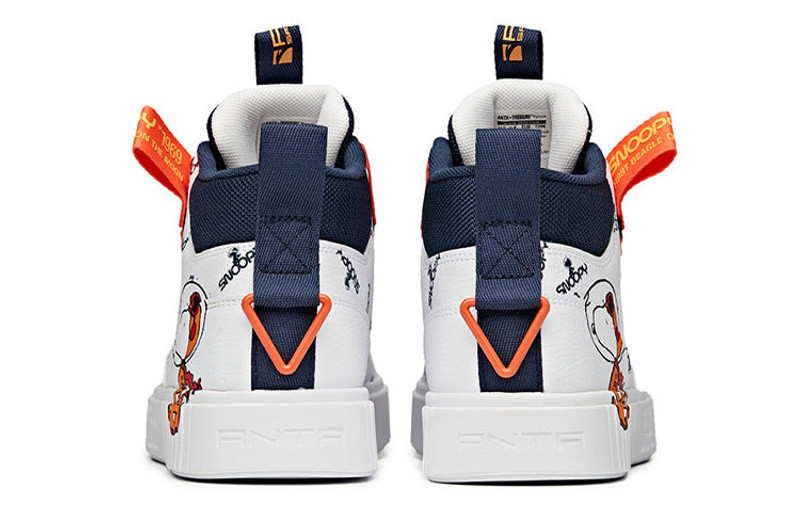 ANTA ANTA x SNOOPY Skateboarding Series Sneakers 'White Navy Orange' 912128017-1 outlook
