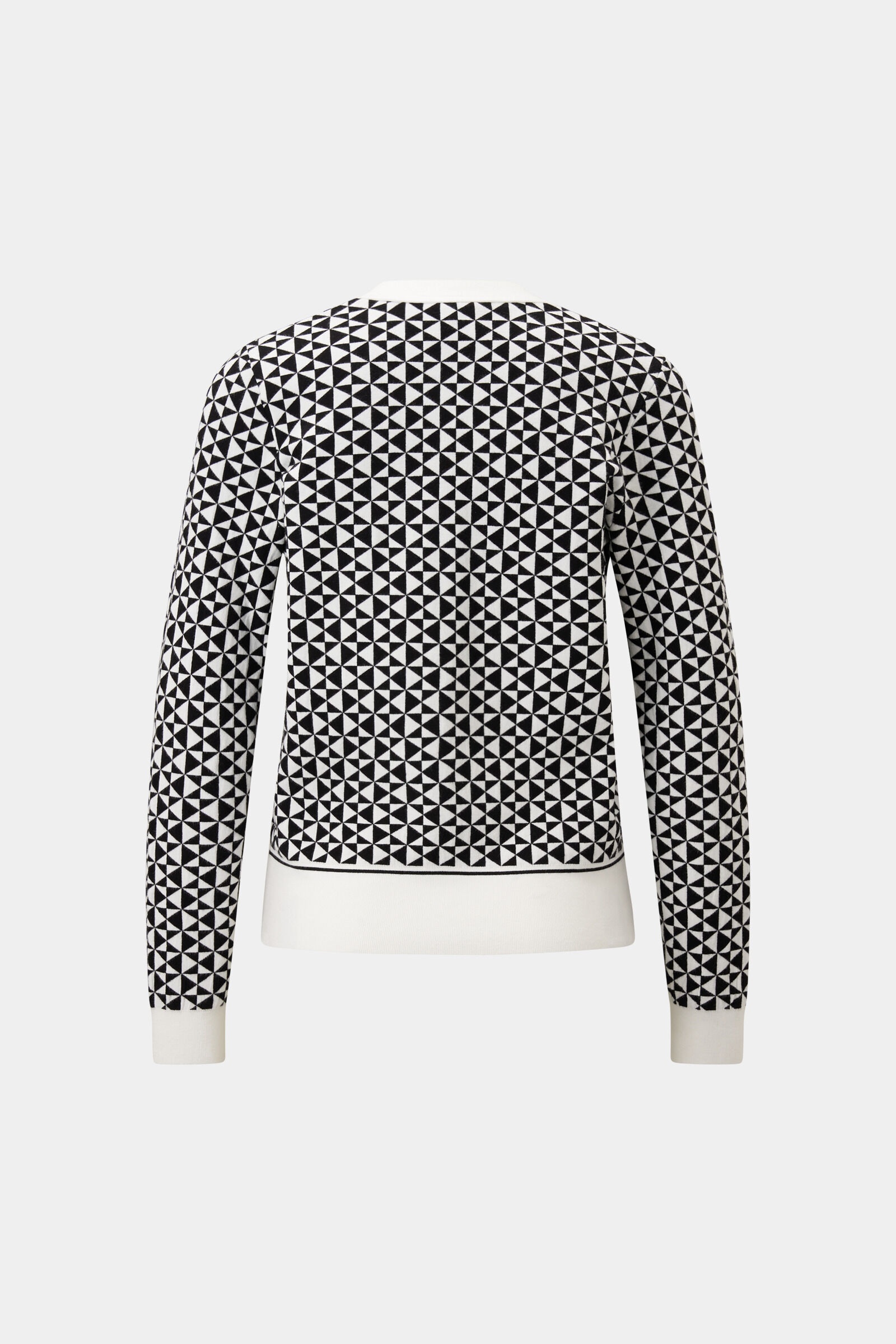 Knit jacket Ina in Black/Off-White - 7