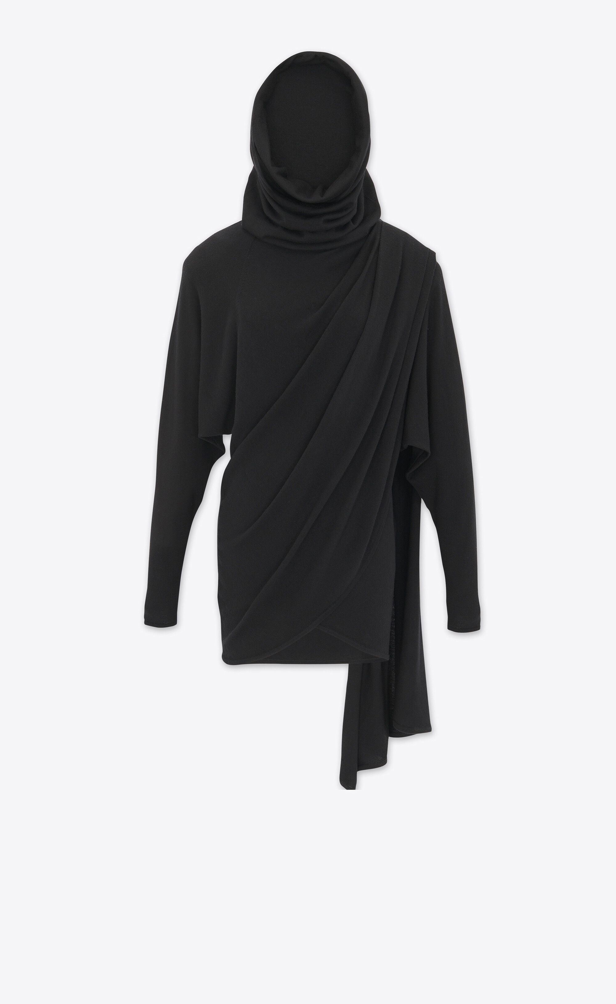 hooded dress in wool - 3