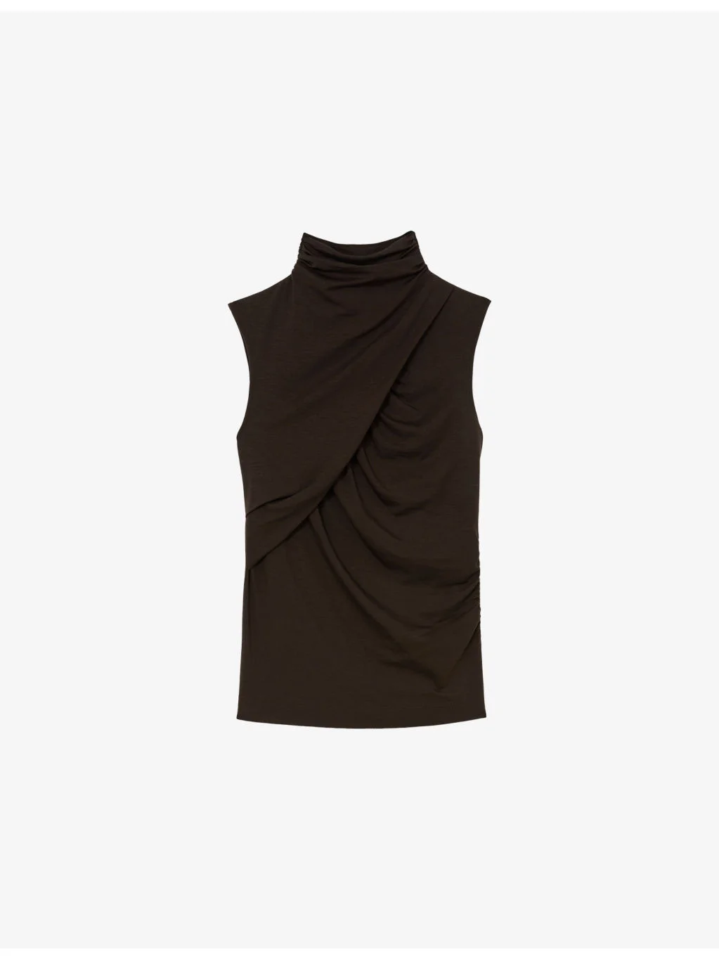 Wanda High-Neck Ruched Stretch-Jersey Top - 1