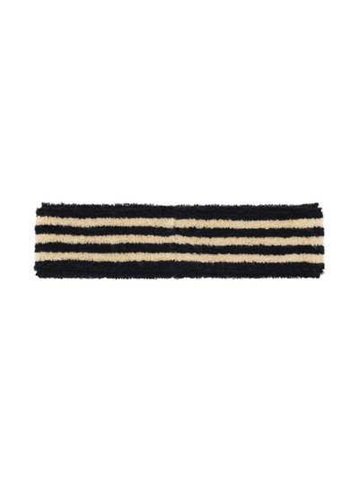 SAINT LAURENT logo-plaque stripe-detailing headband outlook