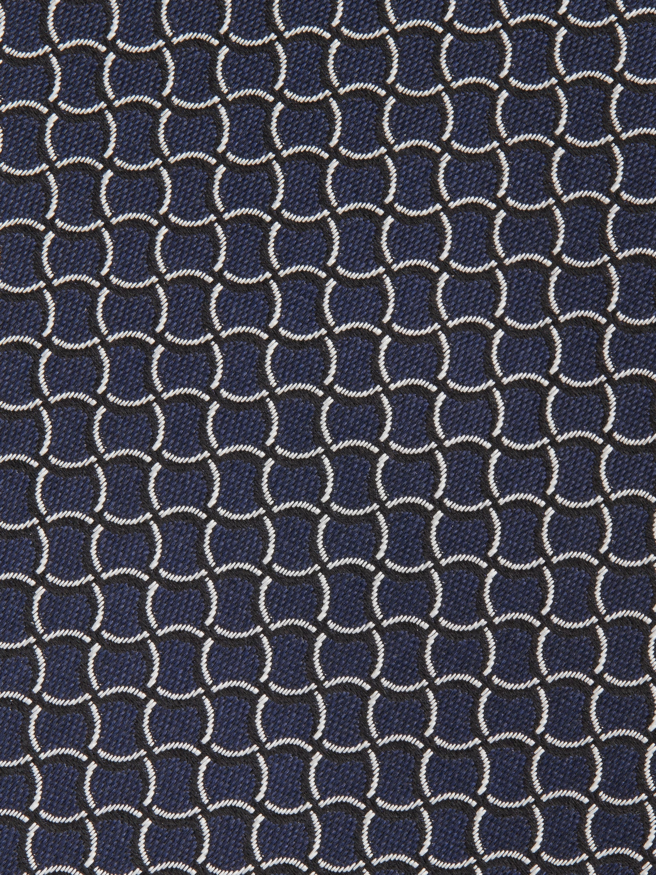 DARK BLUE SILK TIE - 2