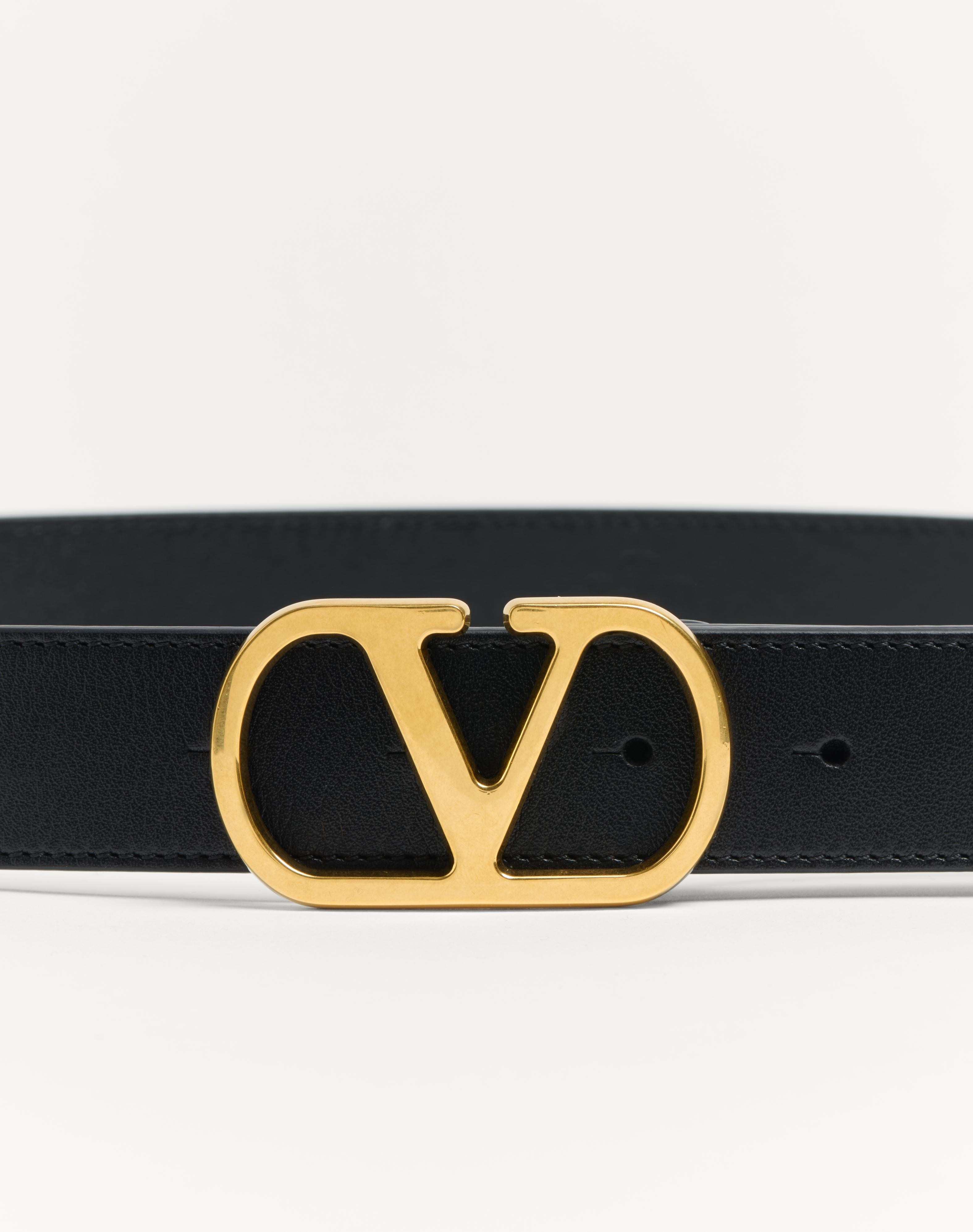 VLOGO SIGNATURE BELT IN SHINY CALFSKIN 30 MM - 3