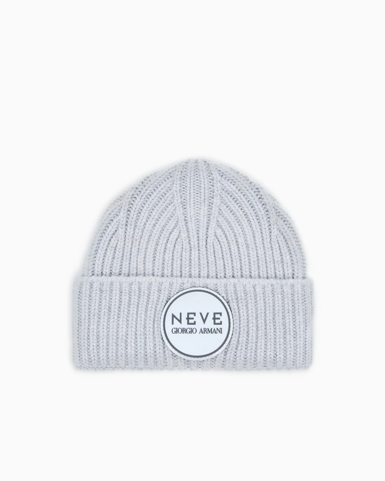 GIORGIO ARMANI NEVE RIBBED CASHMERE BEANIE - 1