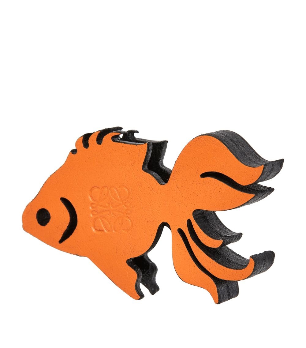 x Paula's Ibiza Leather Goldfish Keychain - 2