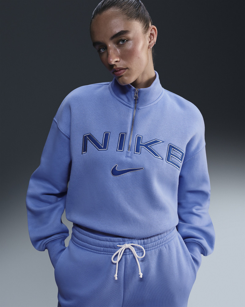 Nike Sportswear Phoenix Fleece Women's Oversized 1/4-Zip Logo Top 1