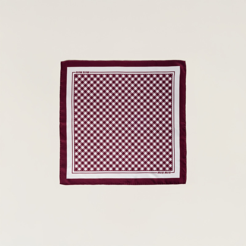 Printed silk twill scarf 3