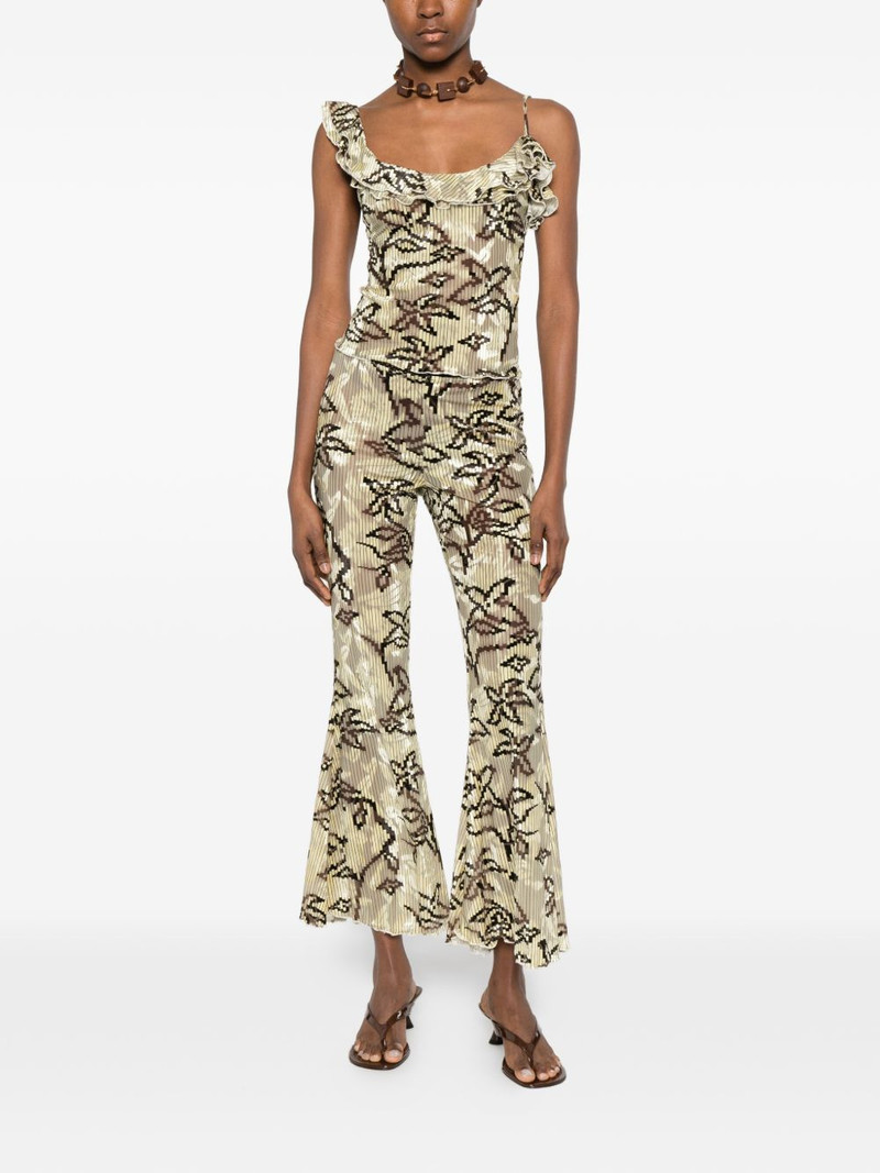 SIEDRÉS Jeslynn floral-print pleated trousers outlook