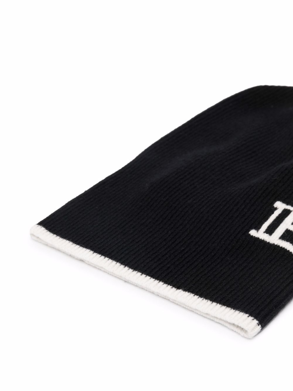 logo-knit contrast-trim beanie - 2