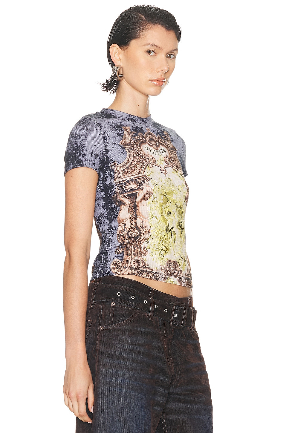 Ribbed Medaillon Printed Tee - 2