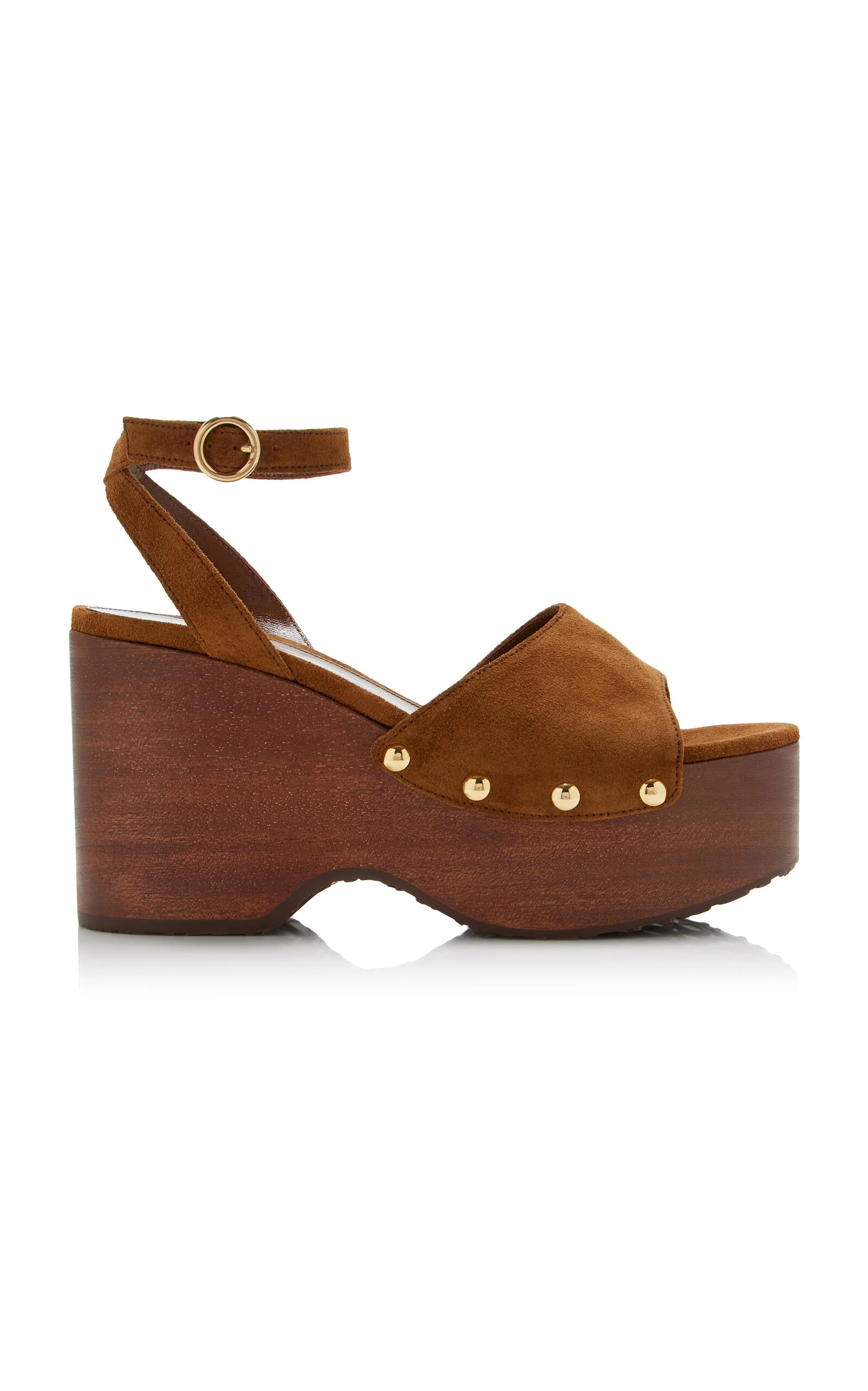 Suede Platform Sandals tan - 1